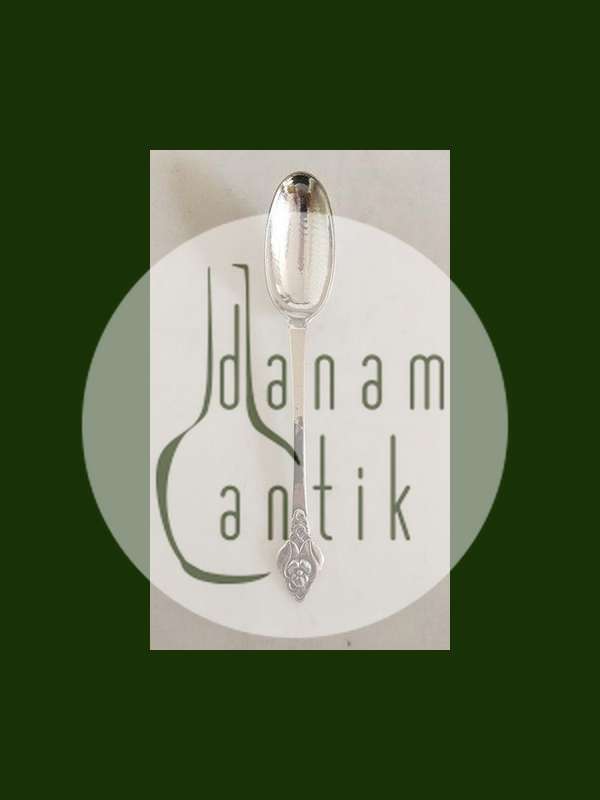 Evald Nielsen No. 2 Dessert Ske i Sølv, Rund Form