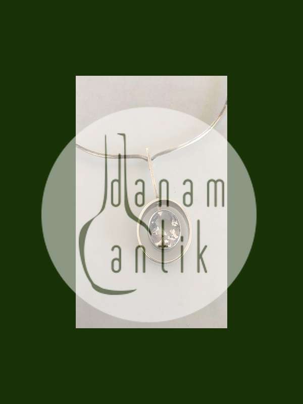 N.E. From Sterling Silver Necklace with Quarts Pendant Piece