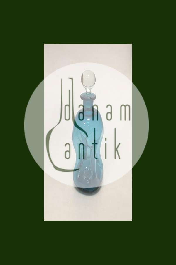 Holmegaard / Kastrup Glasværk Kluk Kluk Karaffel i Blåt Glas