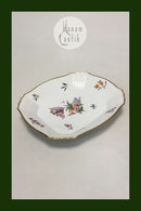 Royal Copenhagen Fuld Saksisk Blomst rektangulært fad No 1717