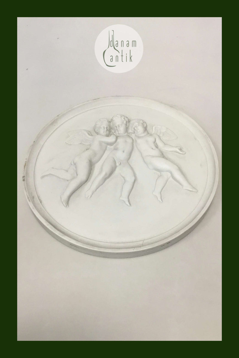 Royal Copenhagen Biscuit Platte Tre Svævende Engle No 89