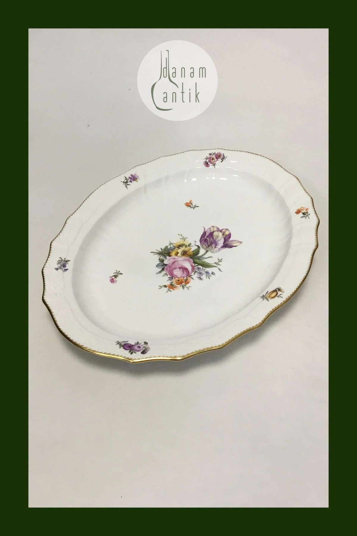 ロイヤルコペンハーゲン フルサクソンフラワー ラージオーバル