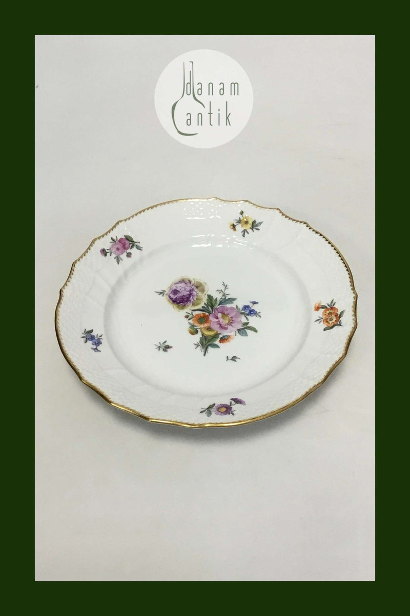 Royal Copenhagen Fuld Saksisk Blomst Frokosttallerken No 1623