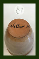 Vallauris Clay flower pot / Vase with flower decoration