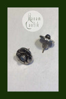 Georg Jensen纯银耳钉 No 36 Moonstone