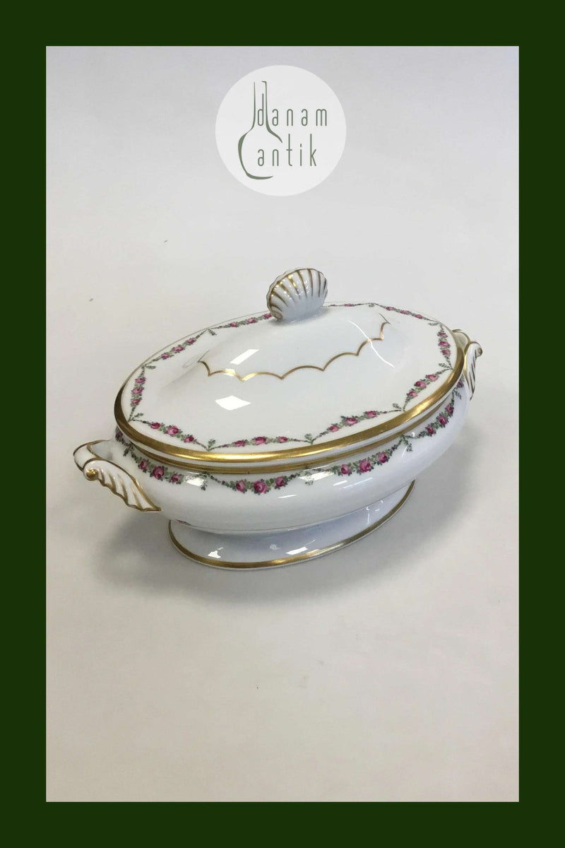 皇家哥本哈根套装第478号玫瑰花环与金质椭圆餐具 No 9058