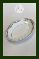 皇家哥本哈根套装第478号玫瑰花环金质小椭圆碗编号9025