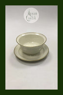 Royal Copenhagen Smooth cream-colored Pattern Sauce bowl with gold edge No 9580