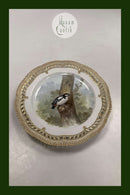Royal Copenhagen Flora Danica Fugle Frokosttallerken No 20/3554 med gennembrudt kant.