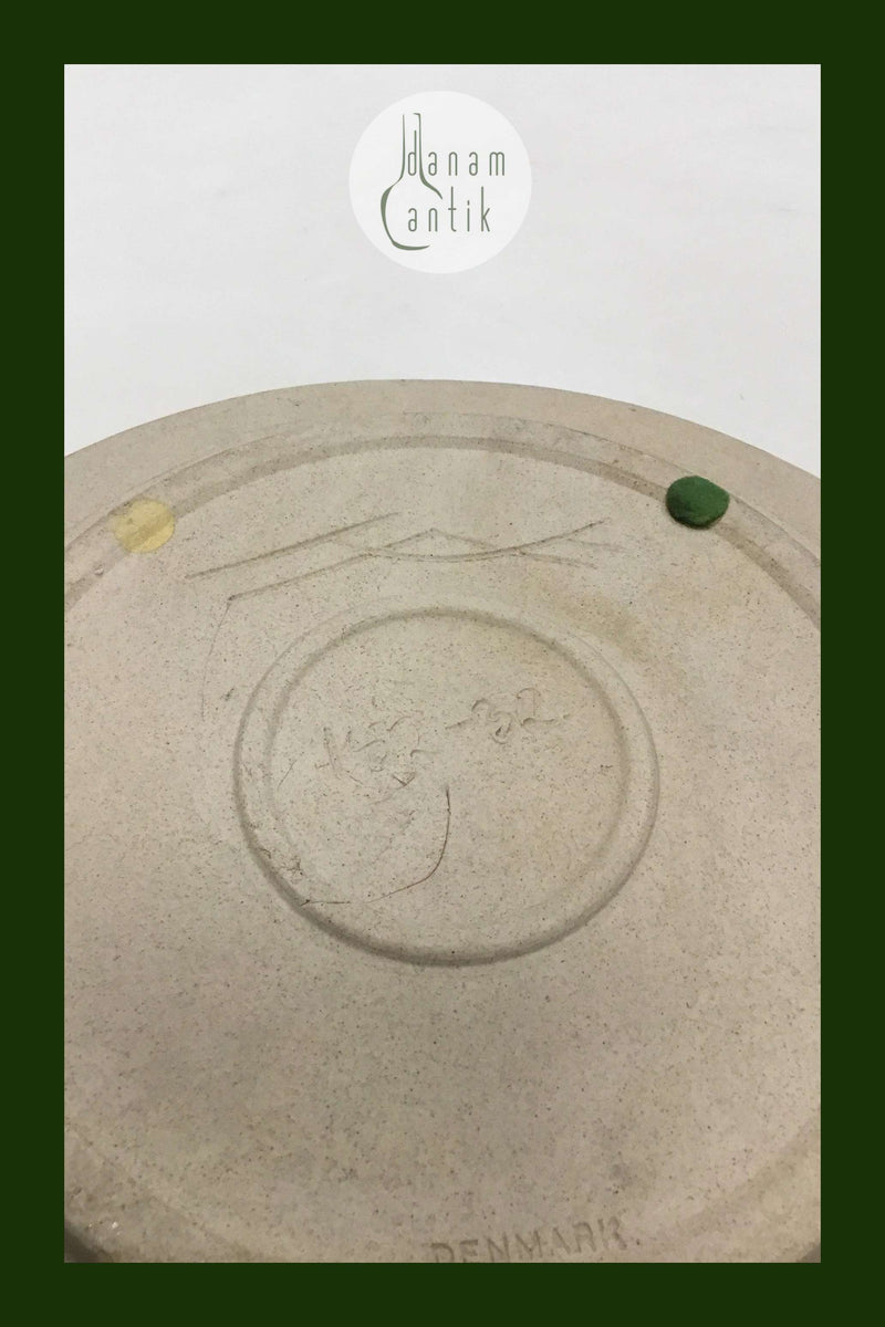 Kähler Ceramics Round stoneware dish with turquoise Glaze No 152-32