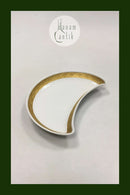 Royal Copenhagen Gold Fächer Halbmond Schale Nr. 11551