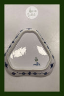 Royal Copenhagen Blue Fluted Fluted Triangular dish privately painted from 1926