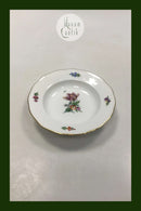 Royal Copenhagen Saksisk Blomst Let Bicelle Lille Dyb Tallerken No 493/2027