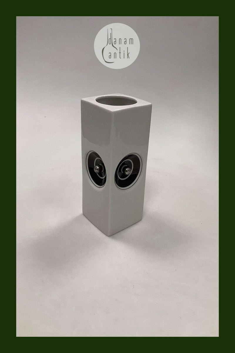 Royal Copenhagen Moderne Vase med Sølv Kugler