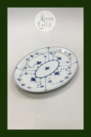 Royal Copenhagen Blaue geriffelte ovale Schale Nr. 633