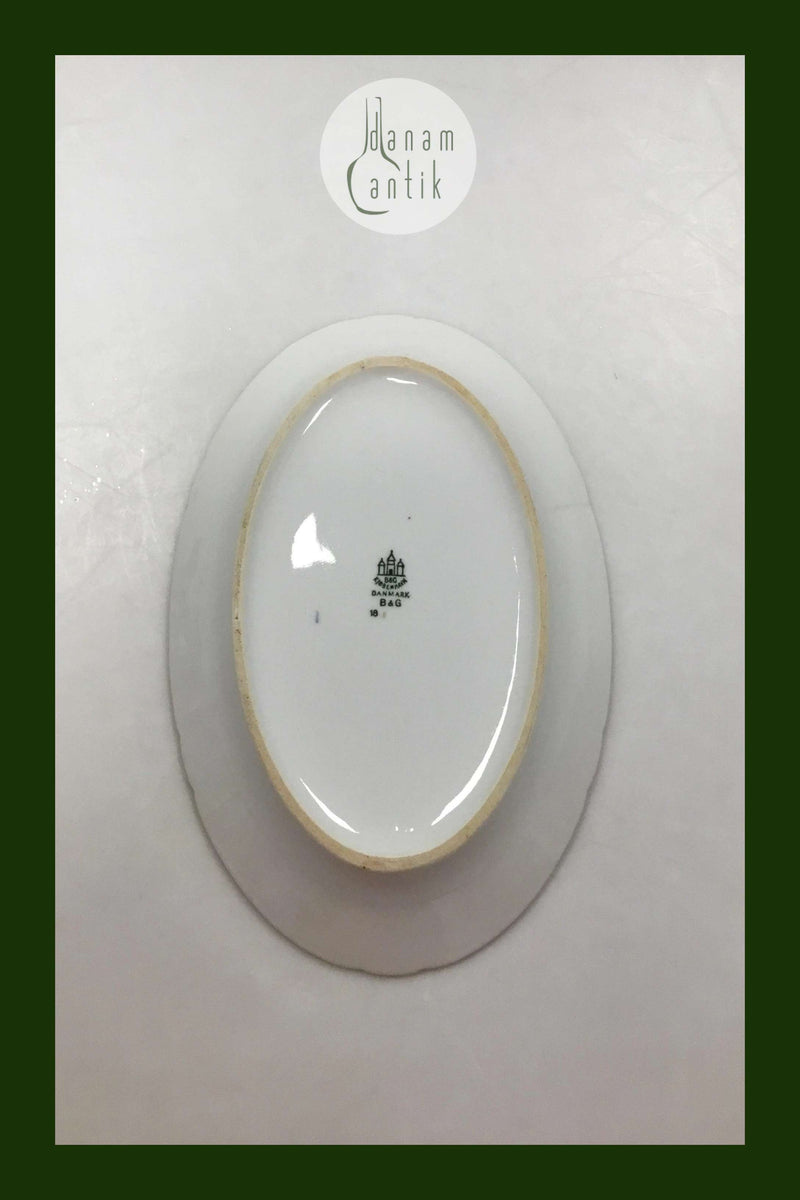 Bing & Grøndahl Sommerfugl med Guld Ovalt Fad No 18