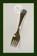 Georg Jensen Årsgaffel 1980 i forgyldt Sterling Sølv med emalje.