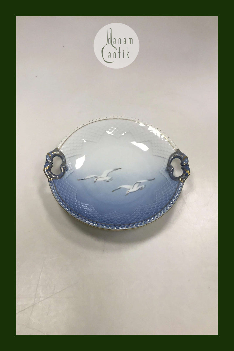 Bing og Grøndahl Måge med Guld Serveringsfad No. 304/101