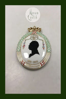 Royal Copenhagen Silhouette Flora Danica Royalty platte Kong Christian IX No RC-S1