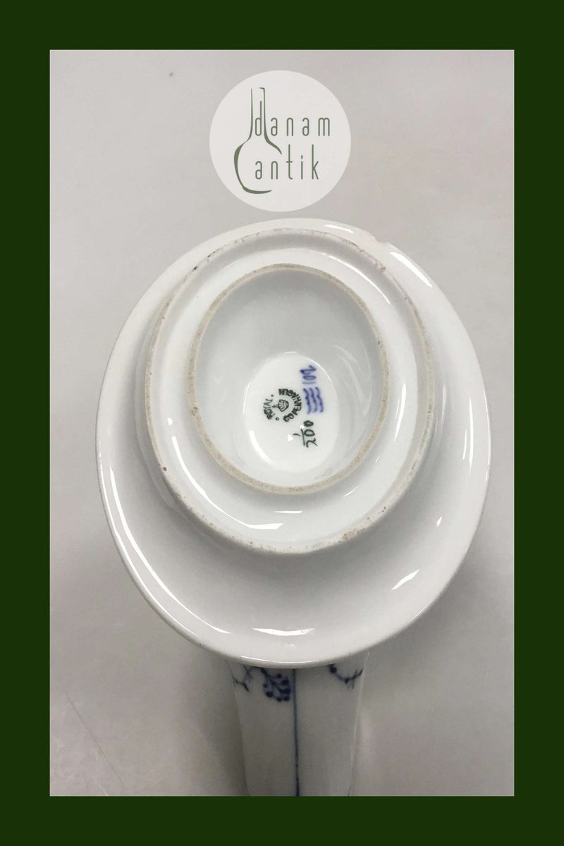 Royal Copenhagen Musselmalet Riflet Saucekande med Underskål No 200