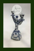 Royal Copenhagen Musselmalet Helblonde to-armet lysestage No 1169