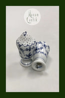 Royal Copenhagen Musselmalet Riflet Salt -og pebersæt No. 467/480