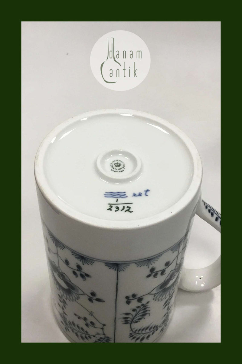 Royal Copenhagen Musselmalet Riflet Stort Krus No 2312