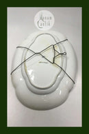 Meissen Stort riflet fad med blå dekoration