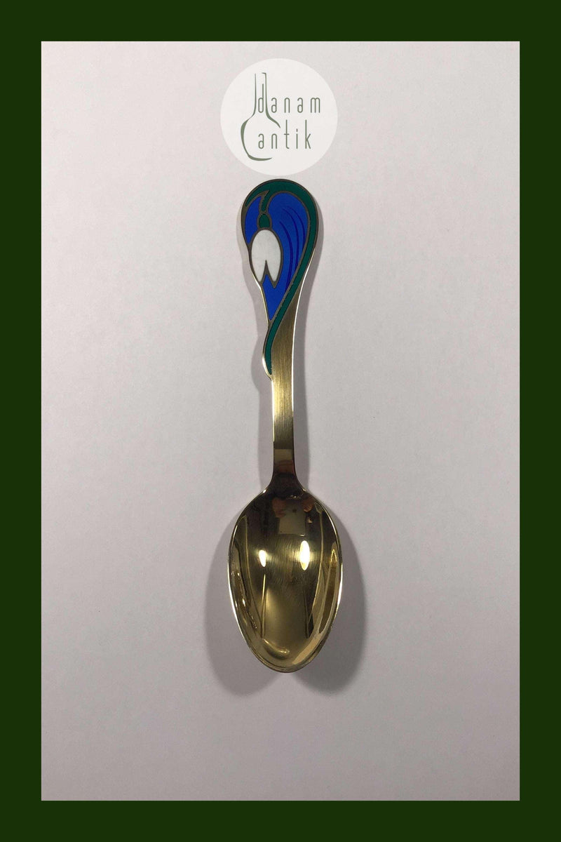 A. Michelsen Juleske 2002 I Forgyldt Sterling Sølv med Emalje