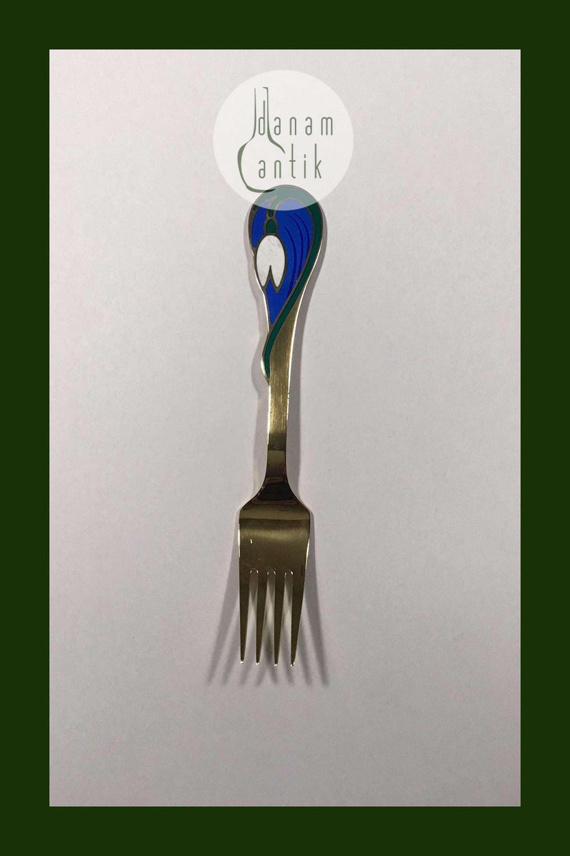 A. Michelsen Julegaffel 2002 I Forgyldt Sterling Sølv med Emalje