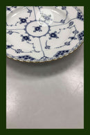 Royal Copenhagen Musselmalet Helblonde Flad Tallerken med guld No 1084