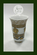 Bing og Grøndahl Unika Art Nouveau vase med gulddekoration