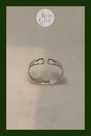 汉斯-汉森现代心形银色餐巾环