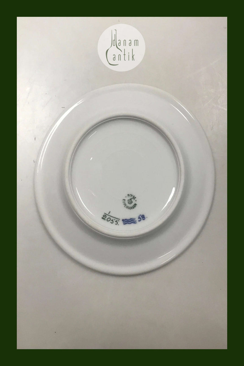 Royal Copenhagen Musselmalet Riflet Hotel Kagetallerken No 2055