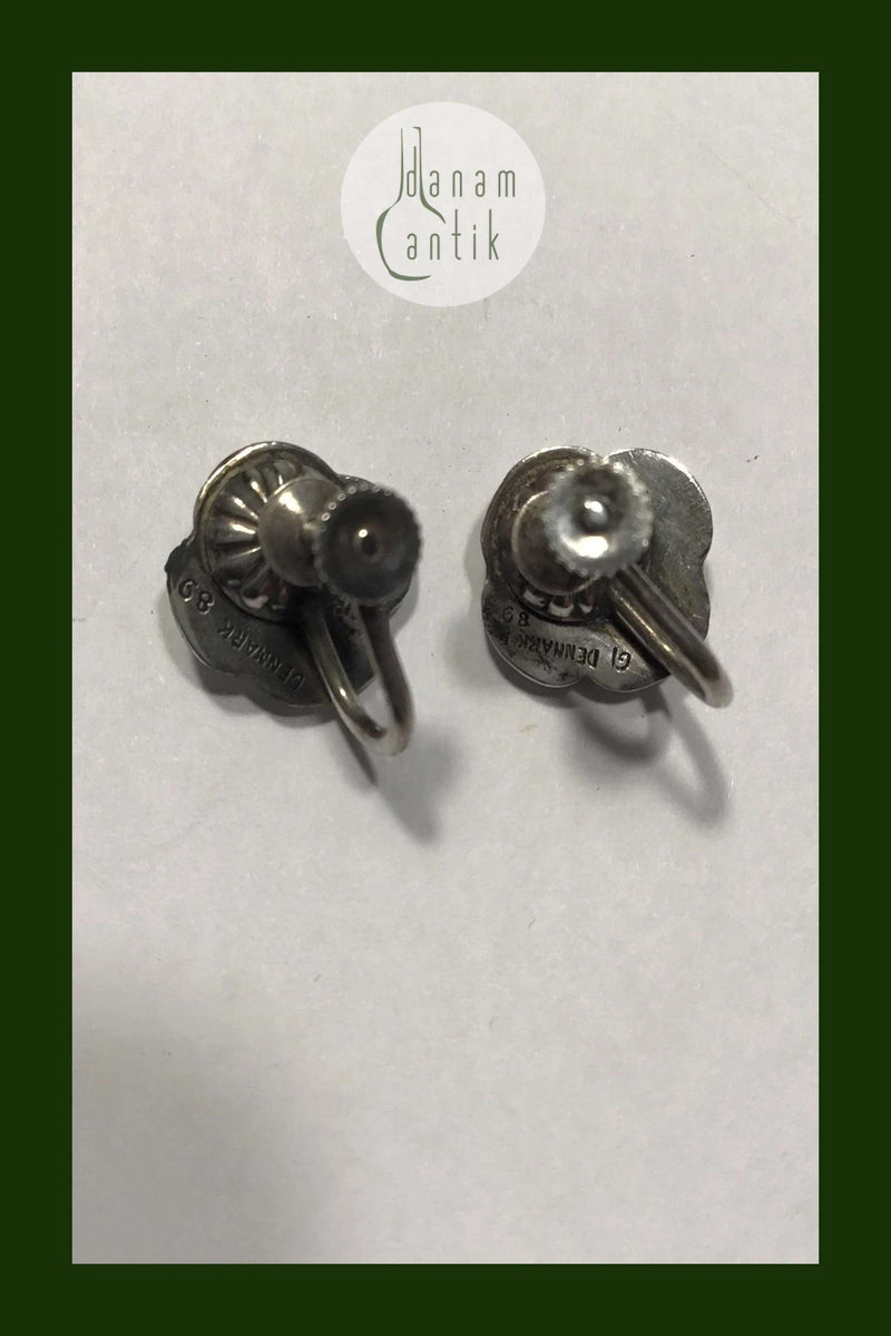 Georg Jensen Sølv Øreringe No 89 (Skruer)