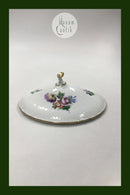 Royal Copenhagen Saksisk Blomst Let Oval Låg No 493/1702