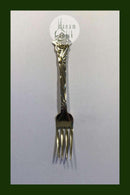 A. Michelsen Weihnachtsgabel 1910. Teilweise vergoldete Silbergabel