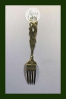 A. Michelsen Weihnachtsgabel 1941 Vergoldetes Sterlingsilber mit Emaille