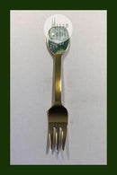 A. Michelsen Weihnachtskuchengabel 1983 Vergoldetes Sterlingsilber mit Emaille