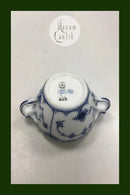 Royal Copenhagen Shell Painted Half Lace Zuckerdose ohne Deckel Nr. 605