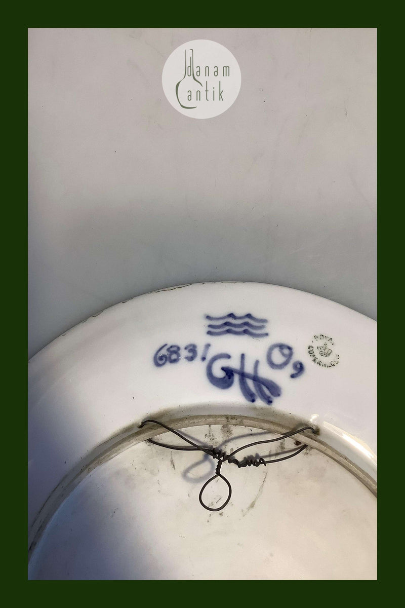 Royal Copenhagen Art Nouveau Unika vægtallerken af Gerhard Heilmann fra 1898 No 6831