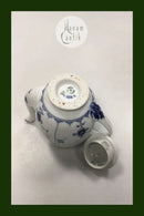 Royal Copenhagen Sjælden Musselmalet Riflet Lille Thekande No 374