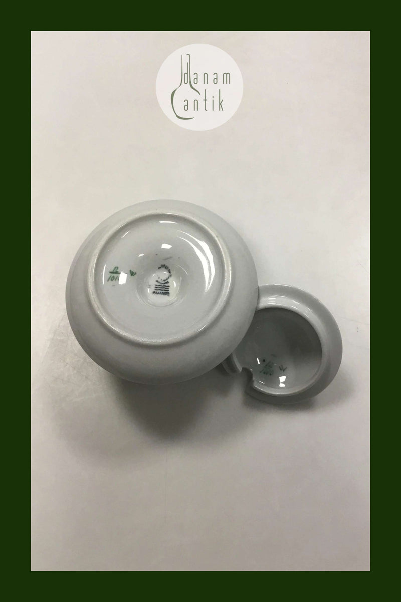 Royal Copenhagen Grøn Tranquebar Sennepskrukke No 1010