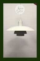 Poul Henningsen für Louis Poulsen Weiße Pendelleuchte PH 4/3