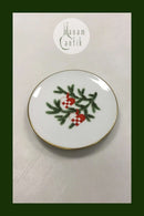 Bing og Grøndahl Juleminiatureplatte med grangren og julehjerter No. 2813/5709