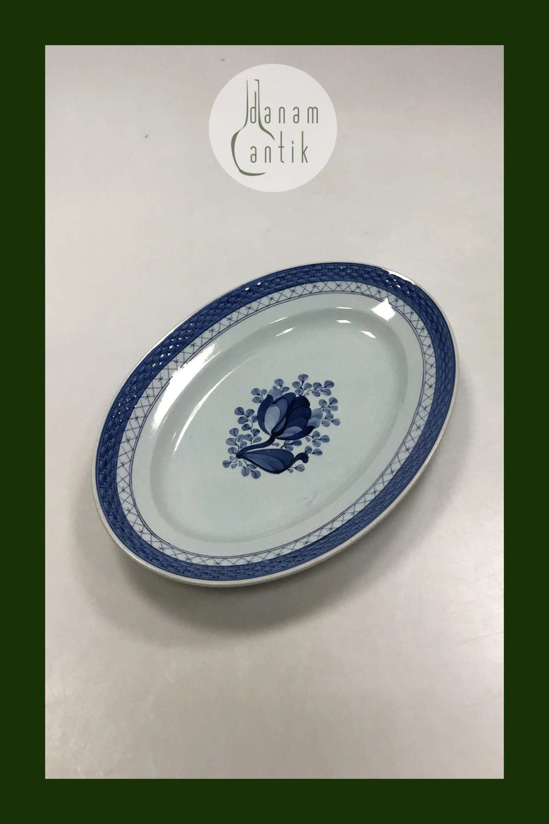 Royal Copenhagen Blå Tranquebar Ovalt fad No 927