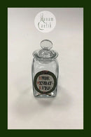 Holmegaard Apotekerflasken, krukke med tekst HYDR OXYDAT RUBR fra 1978