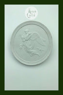 Thorvaldsen bisquit platte Royal Copenhagen "Natten" 19. årh. No. 123