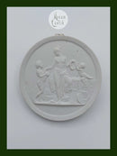 Royal Copenhagen bisquit platte "Barndom og forår" 19. århundrede (no. 116)