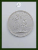 Royal Copenhagen bisquit plate "Manhood and autumn" 19th century (no. 118)